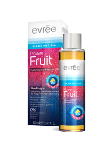 Olejek do ciała evree Power Fruit kartonik i flakonik
