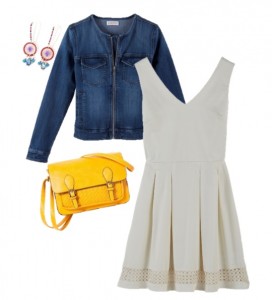 BiałaSukienka1 - Luźna Klasyka