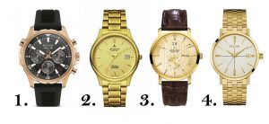 Złote zegarki męskie