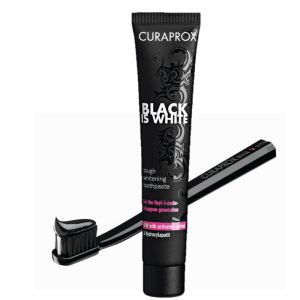 CURAPROX Black is White czarna pasta + szczoteczka