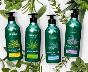 Wizualizacja Buna z ziolami na deskach balsamy