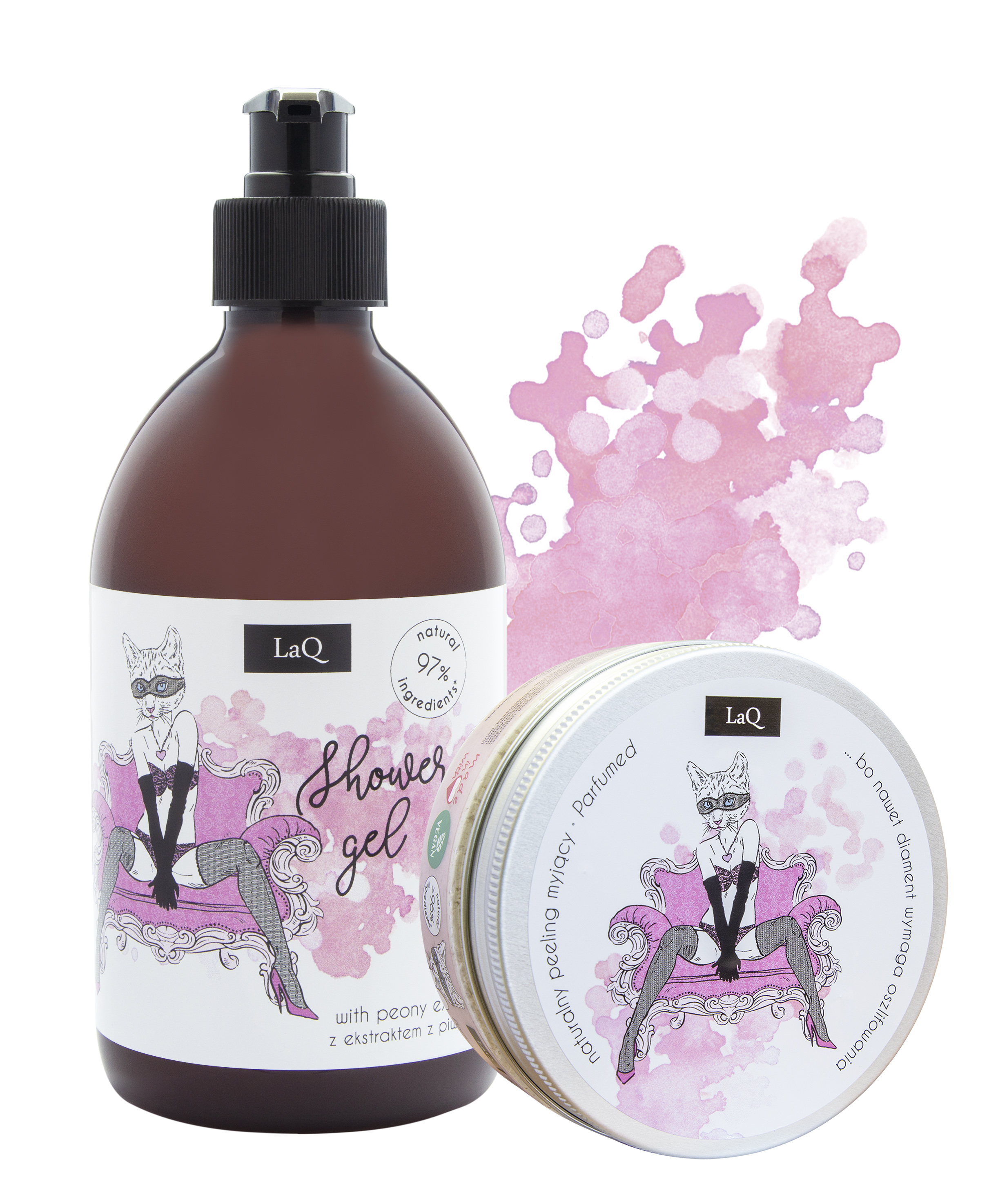 żel i peeling kocica z kleksem